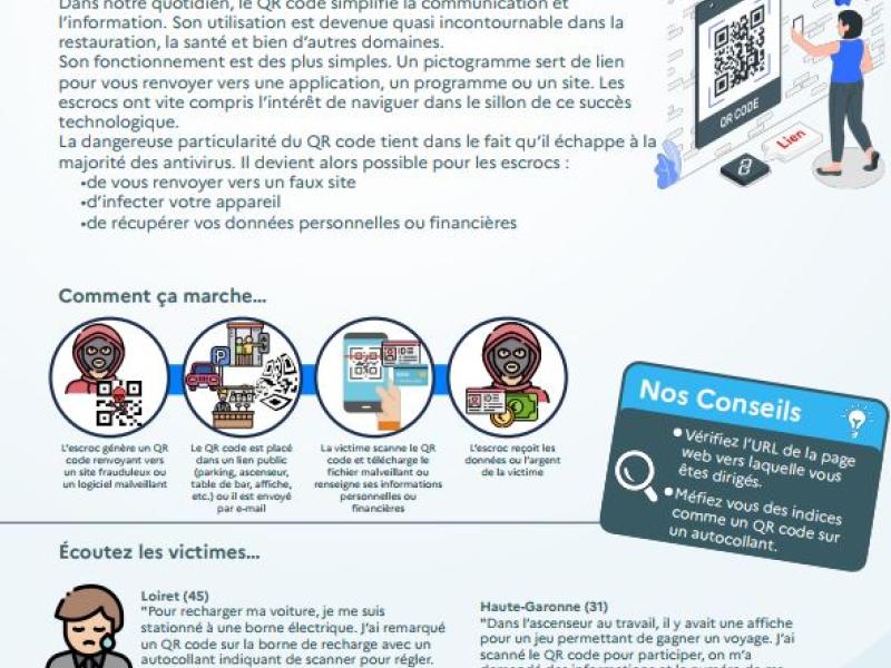ESCROQUERIES au QR code